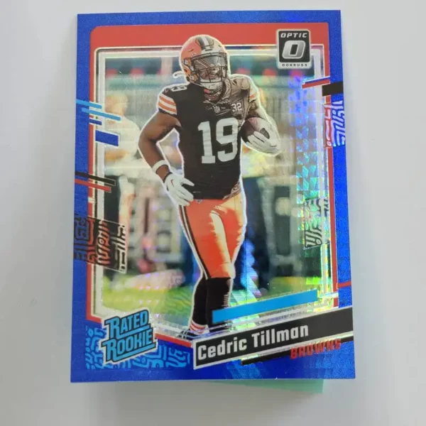 Panini Donruss Optic Football 2023 | #224 Cedric Tillman - Cleveland Browns | Rated Rookie Blue Hyper