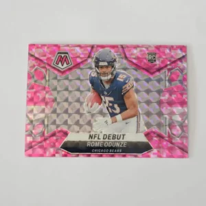 Panini Mosaic Football 2024 | #281 Rome Odunze - Chicago Bears | NFL Debut Camo Pink Mosaic Rookie Card