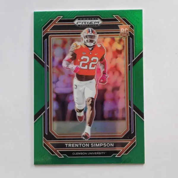 Panini Prizm Draft Picks Football 2023 | #178 Trenton Simpson - Clemson Tigers | Green Rookie Card