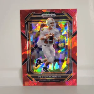 Panini Prizm Draft Picks Football 2023 | #82 Peyton Manning - Tennessee Volunteer | Red Ice Prizm