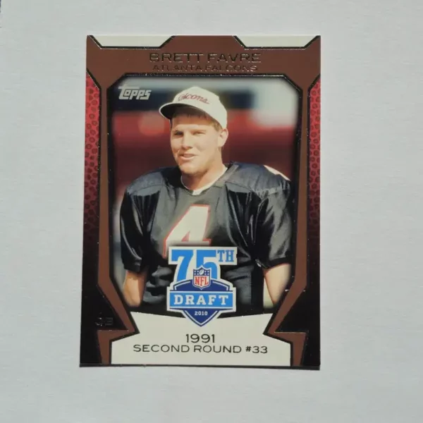 Topps Football 2010 | 75DA-25 Brett Favre - Atlanta Falcons | NFL Draft 75th Anniversary