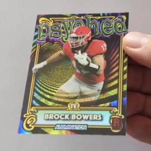 Wild Card Alumination Football 2023 | #AP-BB Brock Bowers - Las Vegas Raiders/Georgia Bulldogs | Psyched Swirl Wormhole 20/75