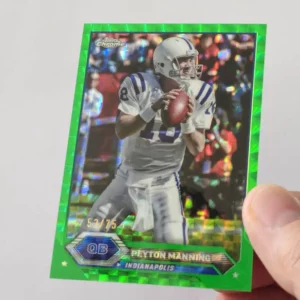Topps Composite Football 2023 | #11 Peyton Manning - Indianapolis Colts | Topps Chrome Green Geometric 52/75