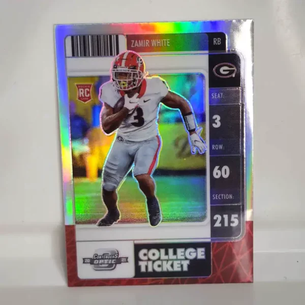 Panini Chronicles Draft Picks Football 2022 | #22 Zamir White - Georgia Bulldogs | Silver Contenders Optic Rookie Card