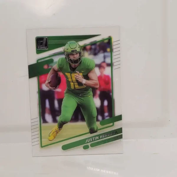 Panini Chronicles Draft Picks Football 2023 | #15 Justin Herbert - Oregon Ducks | Clearly Donruss