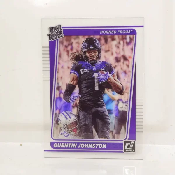 Panini Chronicles Draft Picks Football 2023 | #28 Quentin Johnston - TCU Horned Frogs | Clearly Donruss Rated Rookie