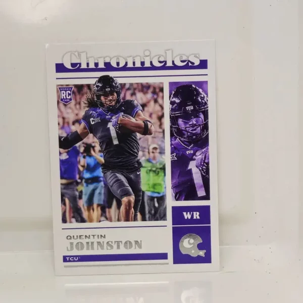 Panini Chronicles Draft Picks Football 2023 | #3 Quentin Johnston - TCU Horned Frogs | Chronicles Rookie Card