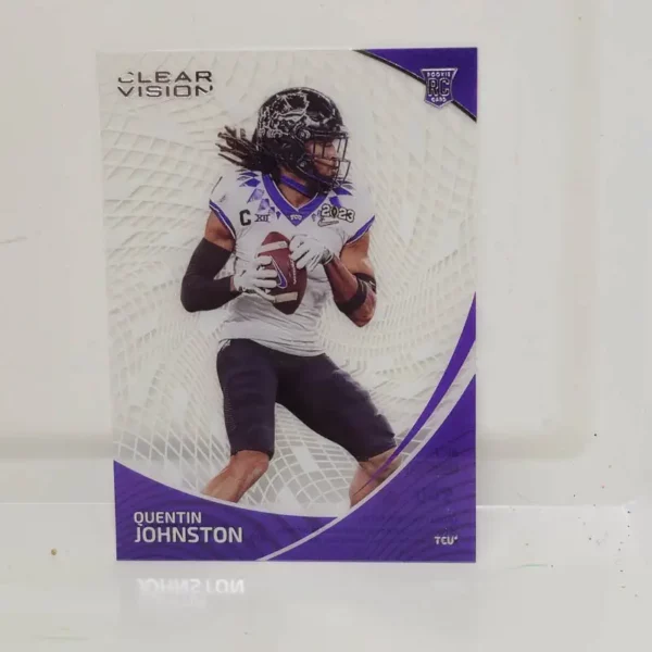 Panini Chronicles Draft Picks Football 2023 | #7 Quentin Johnston - TCU Horned Frogs | Clear Vision Rookie Card