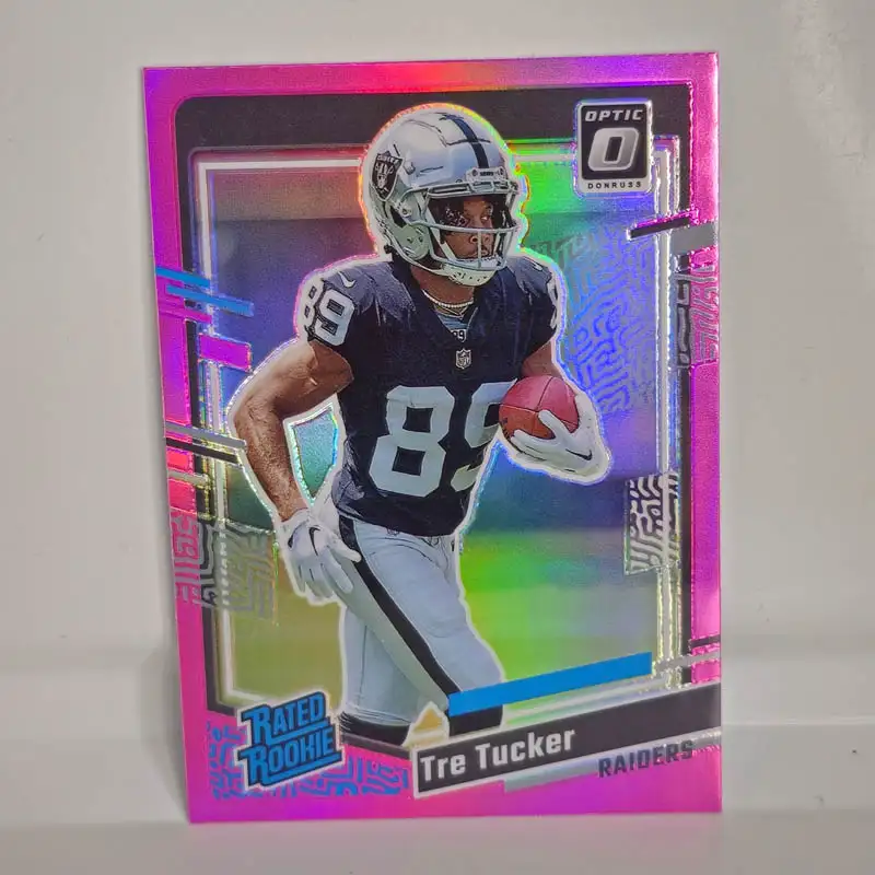 Panini Donruss Football 2023 | #362 Tre Tucker - Las Vegas Raiders | Rated Rookie Optic Preview Pink