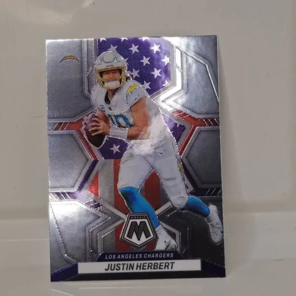 Panini Mosaic Football 2022 | #254 Justin Herbert - Los Angeles Chargers | National Pride