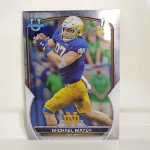 Topps Bowman Chrome University Football 2022 | #41 Michael Mayer - Notre Dame Fighting Irish | 1st Bowman