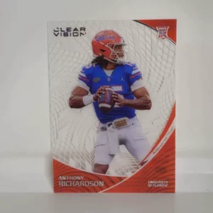 Panini Chronicles Draft Picks Football 2023 | #4 Anthony Richardson - Florida Gators | Clear Vision Rookie Card