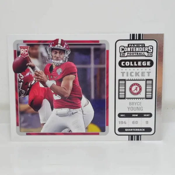 Panini Chronicles Draft Picks Football 2023 | #1 Bryce Young - Alabama Crimson Tide | Contenders College Ticket Rookie Card