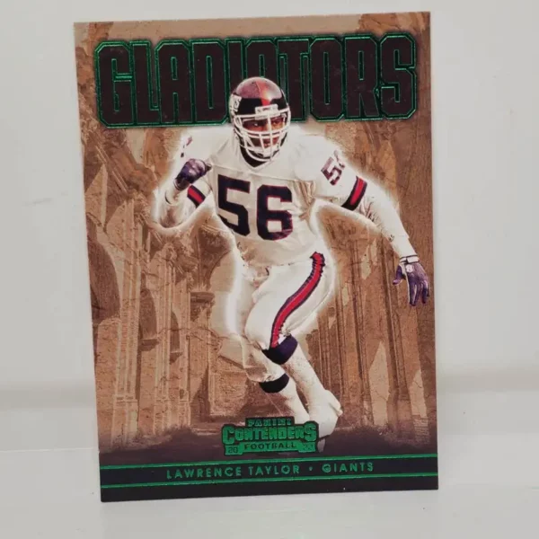 Panini Contenders Football 2022 | #GLD-LTA Lawrence Taylor - New Orleans Saints | Gladiators Emerald