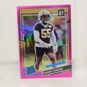 Panini Donruss Football 2023 | #373 Isaiah Foskey - New Orleans Saints | Rated Rookie Optic Preview Pink