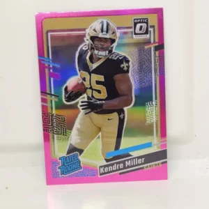 Panini Donruss Football 2023 | #375 Kendre Miller - New Orleans Saints | Rated Rookie Optic Preview Pink