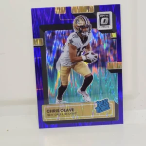 Panini Donruss Optic Football 2022 | #209 Chris Olave - New Orleans Saints | Rated Rookie Purple Shock Prizm