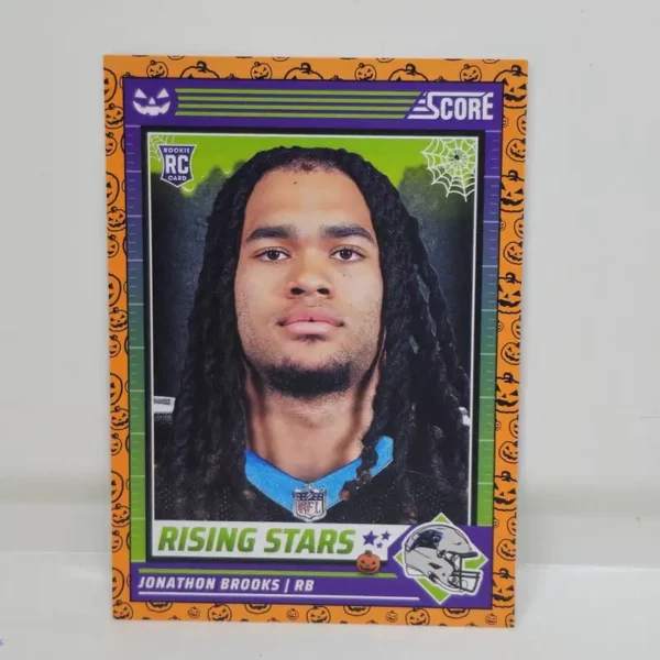 Panini Score-A-Treat Football 2024 | #30 Jonathan Brooks - Carolina Panthers | Orange Pumpkins Rising Stars Rookie Card