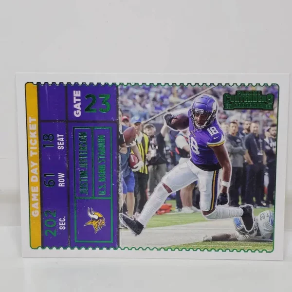 Panini Contenders Football 2022 | #GDT-JJE Justin Jefferson - Minnesota Vikings | Emerald Game Day Ticket