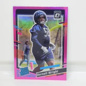 Panini Donruss Football 2023 | #313 Darnell Wright - Chicago Bears | Rated Rookie Optic Preview Pink