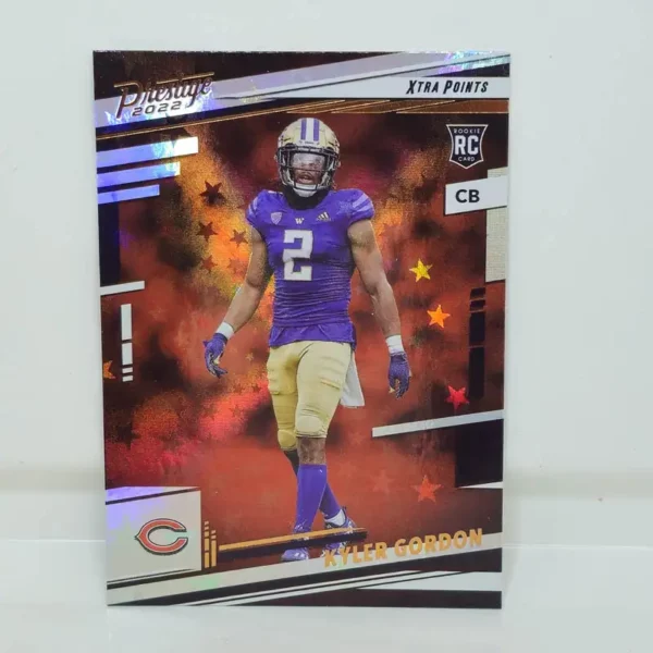 Panini Prestige Football 2022 | #335 Kyler Gordon - Chicago Bears | Xtra Points Astral Rookie Card