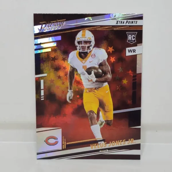 Panini Prestige Football 2022 | #389 Velus Jones Jr. - Chicago Bears | Xtra Points Astral Rookie Card
