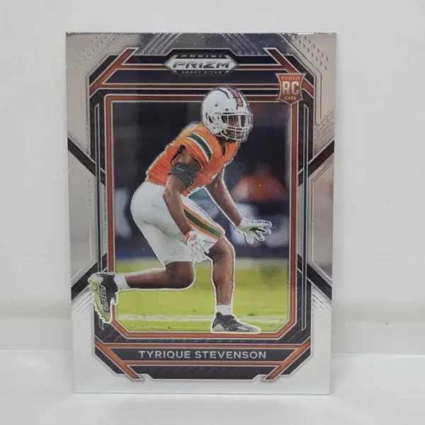 Panini Prizm Draft Picks Football 2023 | #195 Tyrique Stevenson - Miami Hurricanes | Rookie Card