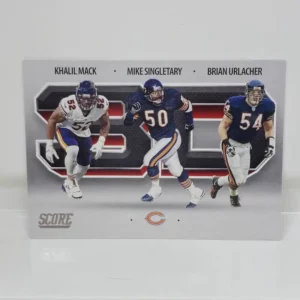 Panini Score Football 2021 | #3D1 Khalil Mack / Mike Singletary / Brian Urlacher - Chicago Bears | 3D