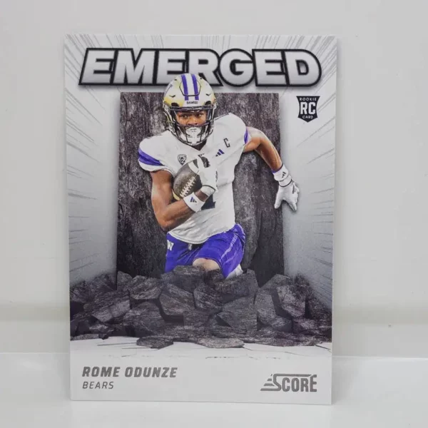 Panini Score Football 2024 | #EM-ROE Rome Odunze - Chicago Bears | Emerged Rookie Card
