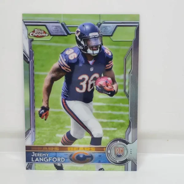 Topps Chrome Football 2015 | #142 Jeremy Langford - Chicago Bears | Rookie Card