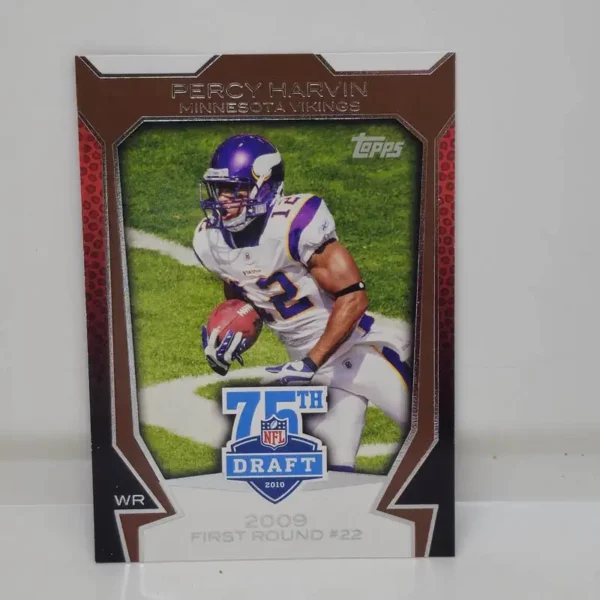 Topps Football 2010 | 75DA-47 Percy Harvin - Minnesota Vikings | NFL Draft 75th Anniversary