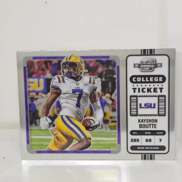 Panini Chronicles Draft Picks Football 2023 | #8 Kayshon Boutte - LSU Tigers | Contenders Optic College Ticket Rookie Card