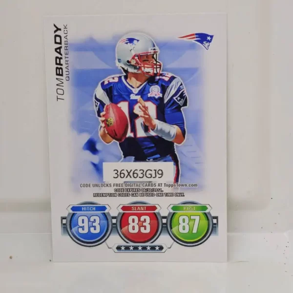 Topps Attax 2010 | #NNO Tom Brady - New England Patriots | Code Card