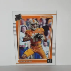 Panini Chronicles Draft Picks Football 2023 | #32 Jalin Hyatt - Tennessee Volunteers | Clearly Donruss Rookie Card