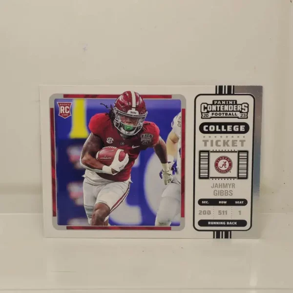 Panini Chronicles Draft Picks Football 2023 | #8 Jahmyr Gibbs - Alabama Crimson Tide | Contenders College Ticket Rookie Card