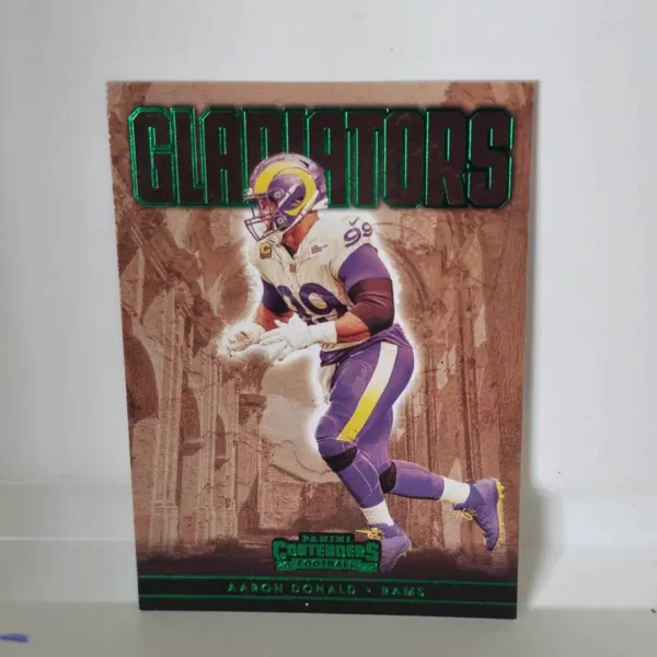 Panini Contenders Football 2022 | #GLD-ADO Aaron Donald - Los Angeles Rams | Gladiators Emerald
