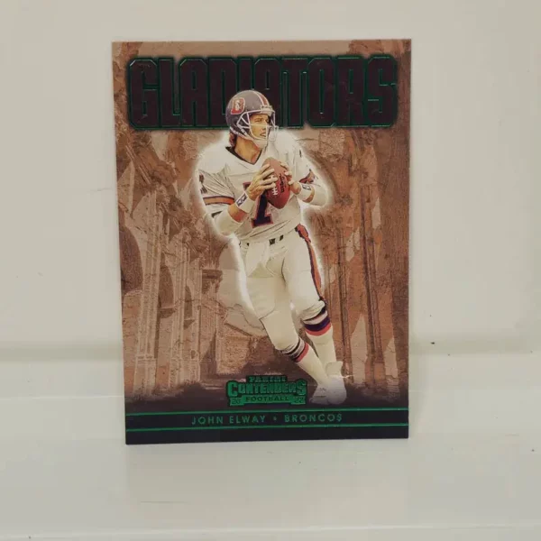 Panini Contenders Football 2022 | #GLD-JEL John Elway - Denver Broncos | Gladiators Emerald