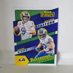 Panini Contenders Football 2022 | #TDT-LAR Matthew Stafford - Cooper Kupp - Los Angeles Rams | Emerald Touchdown Tandems