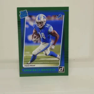 Panini Donruss Football 2021 | #284 Amon-Ra St. Brown - Detroit Lions | Rated Rookie Press Proof Green