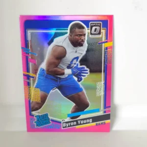 Panini Donruss Football 2023 | #355 Byron Young - Los Angeles Rams | Rated Rookie Optic Preview Pink