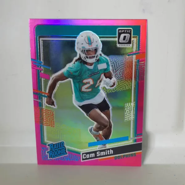 Panini Donruss Football 2023 | #364 Cam Smith - Miami Dolphins | Rated Rookie Optic Preview Pink