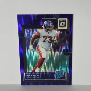 Panini Donruss Optic Football 2022 | #251 Evan Neal - New York Giants | Rated Rookie Purple Shock Prizm