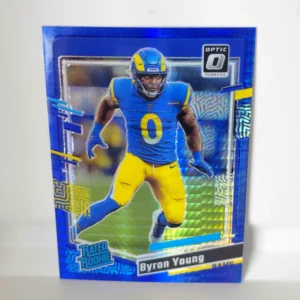 Panini Donruss Optic Football 2023 | #266 Byron Young - Los Angeles Rams | Rated Rookie Blue Hyper