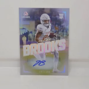 Panini Luminance Football 2024 | #155 Jonathon Brooks - Carolina Panthers | Autographe 297/350 Rookie Card
