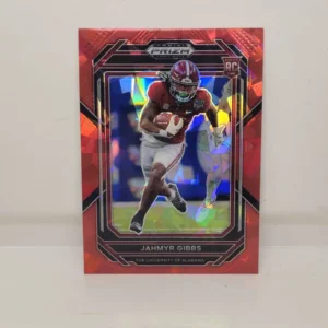 Panini Prizm Draft Picks Football 2023 | #116 Jahmyr Gibbs - Alabama Crimson Tide | Red Ice Prizm Rookie Card