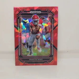 Panini Prizm Draft Picks Football 2023 | #146 Marvin Mims - Oklahoma Sooners | Red Ice Prizm Rookie Card