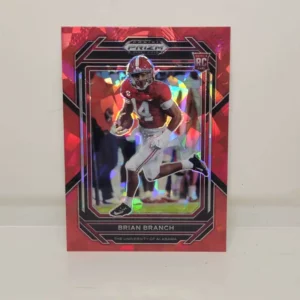 Panini Prizm Draft Picks Football 2023 | #166 Brian Branch - Alabama Crimson Tide | Red Ice Prizm Rookie Card
