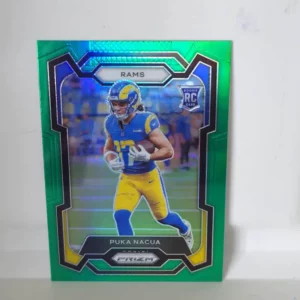 Panini Prizm Football 2023 | #357 Puka Nacua - Los Angeles Rams | Green Rookie Card