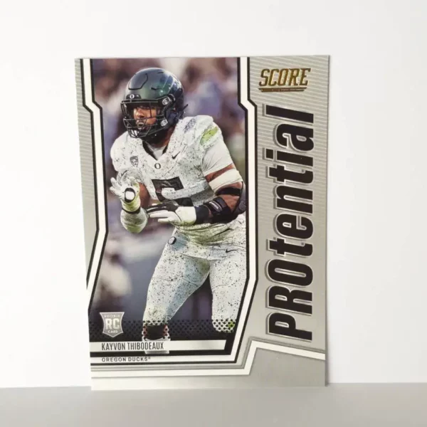 Panini Score Football 2022 | #P-KT Kayvon Thibodeaux - Oregon Ducks | Gold PROtential Rookie Card