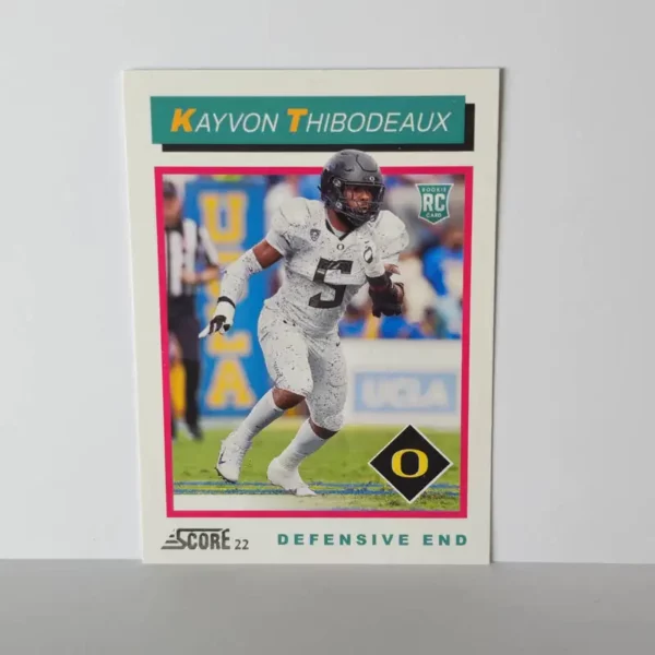 Panini Score Football 2022 | #TB7 Kayvon Thibodeaux - Oregon Ducks | Throwback 1992 Rookie Card